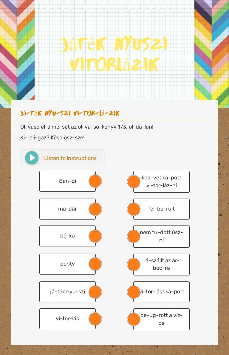 Játék nyuszi vitorlázik Grade 1 worksheet preview