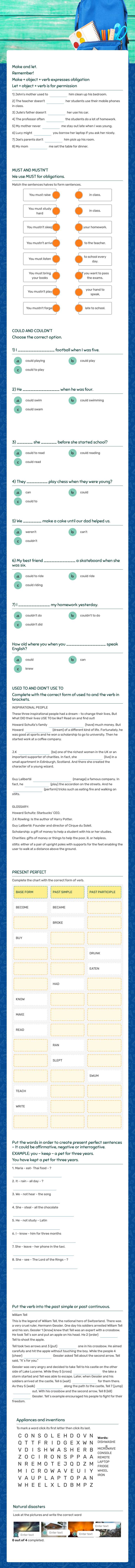5th Grade summer booklet worksheet preview
