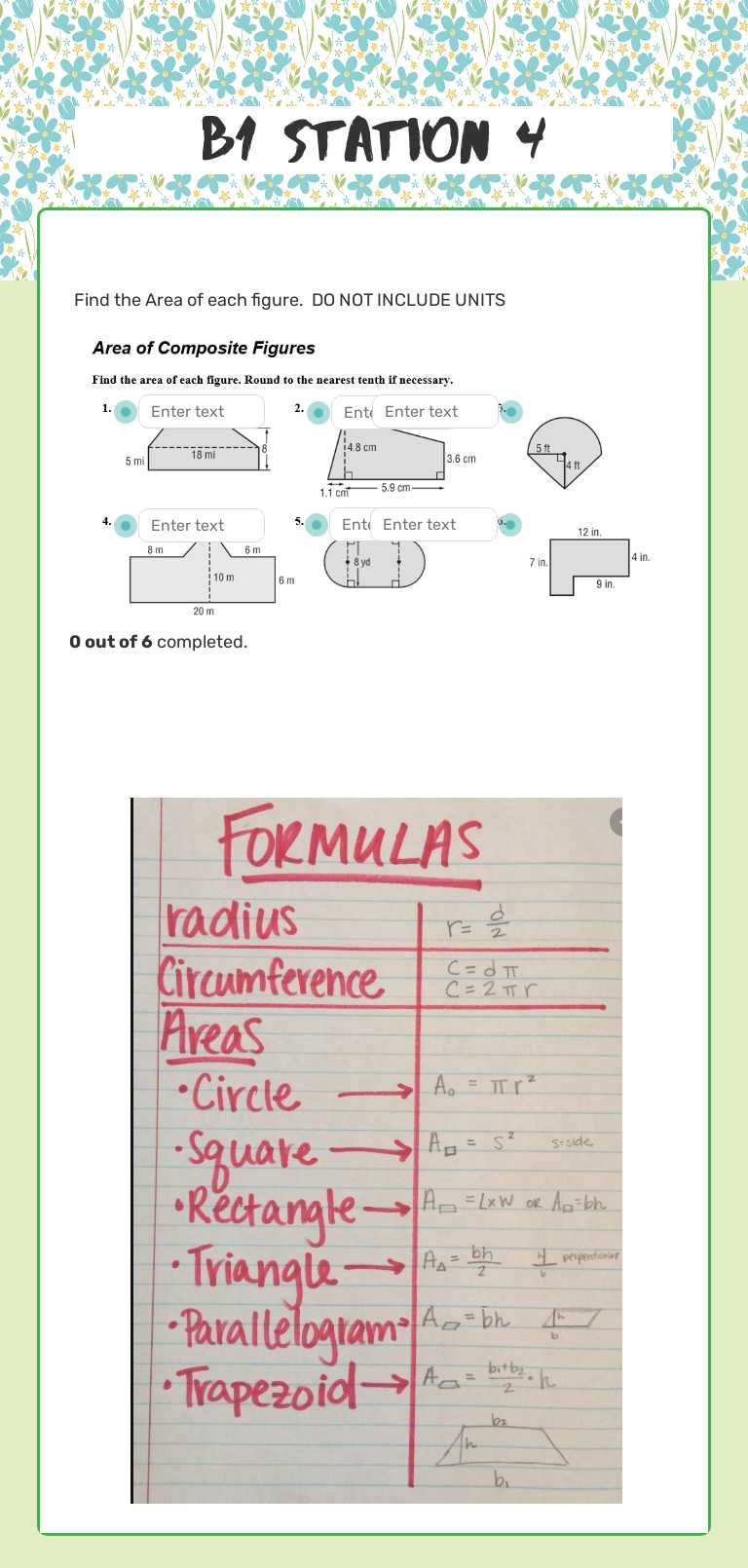 B1 Station 4 Grade 7 worksheet preview