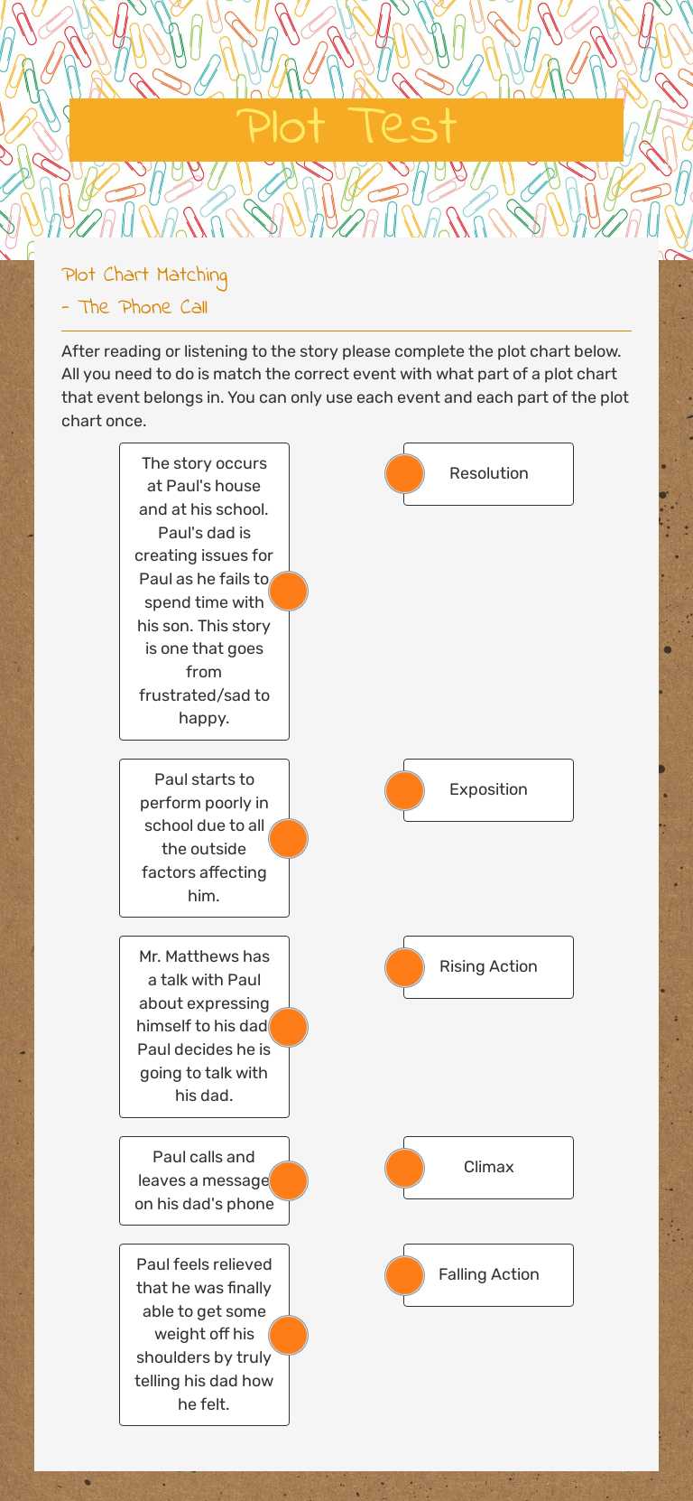 Plot Test worksheet preview image
