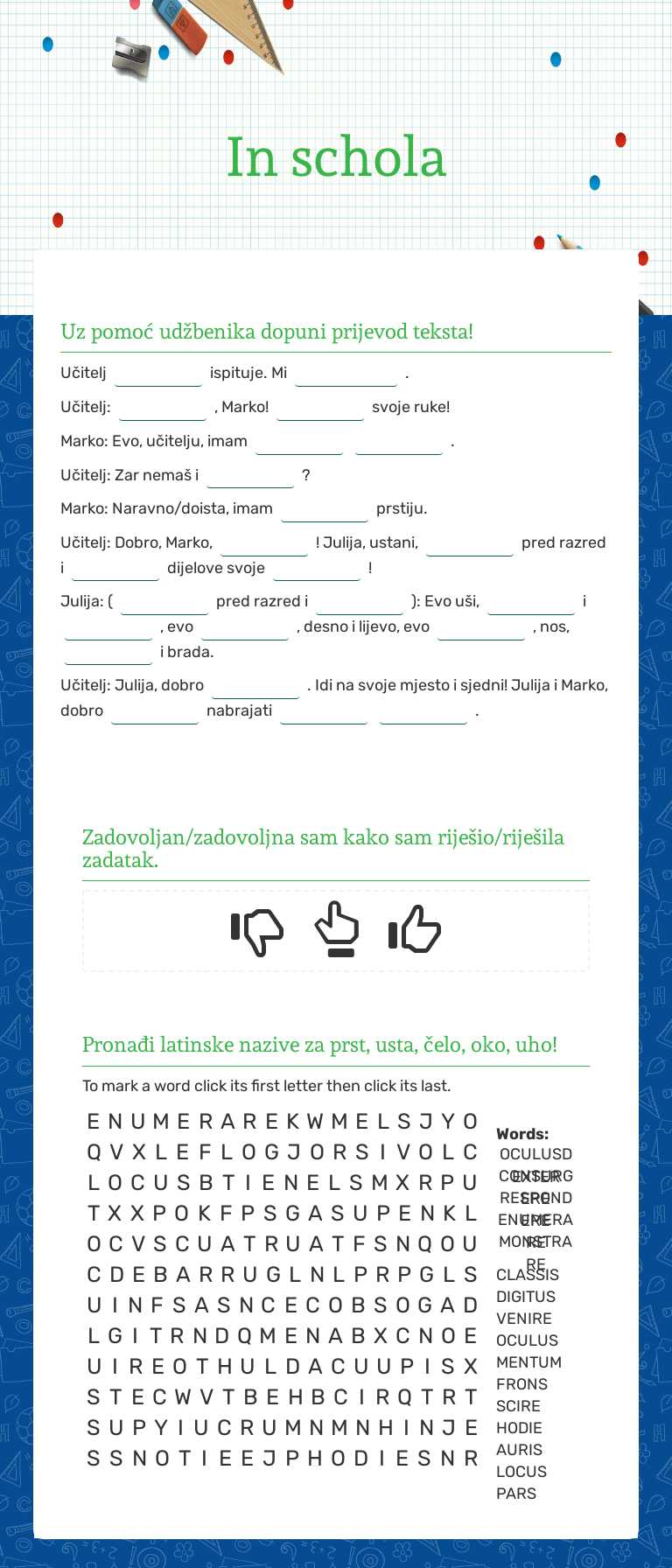 In schola Grade 2 worksheet preview