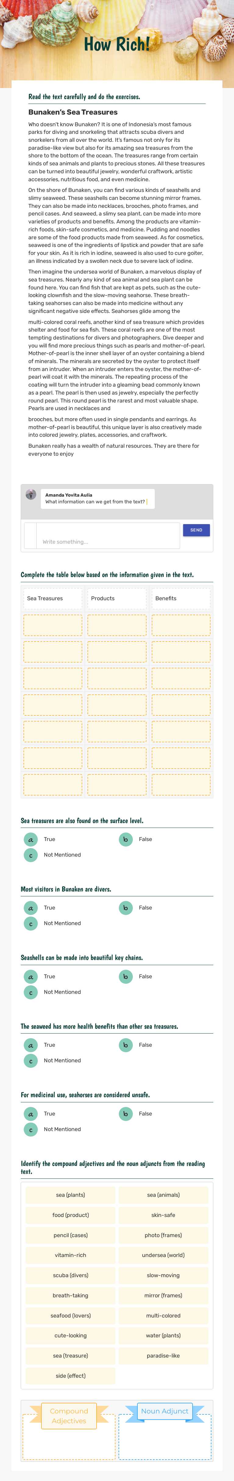 How Rich! worksheet preview image
