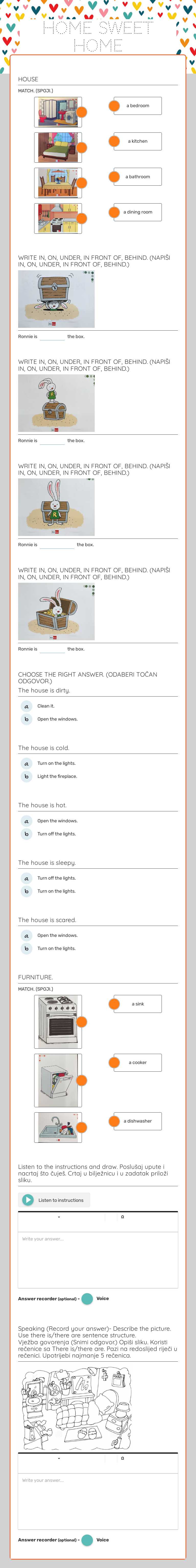 HOME SWEET HOME worksheet preview image