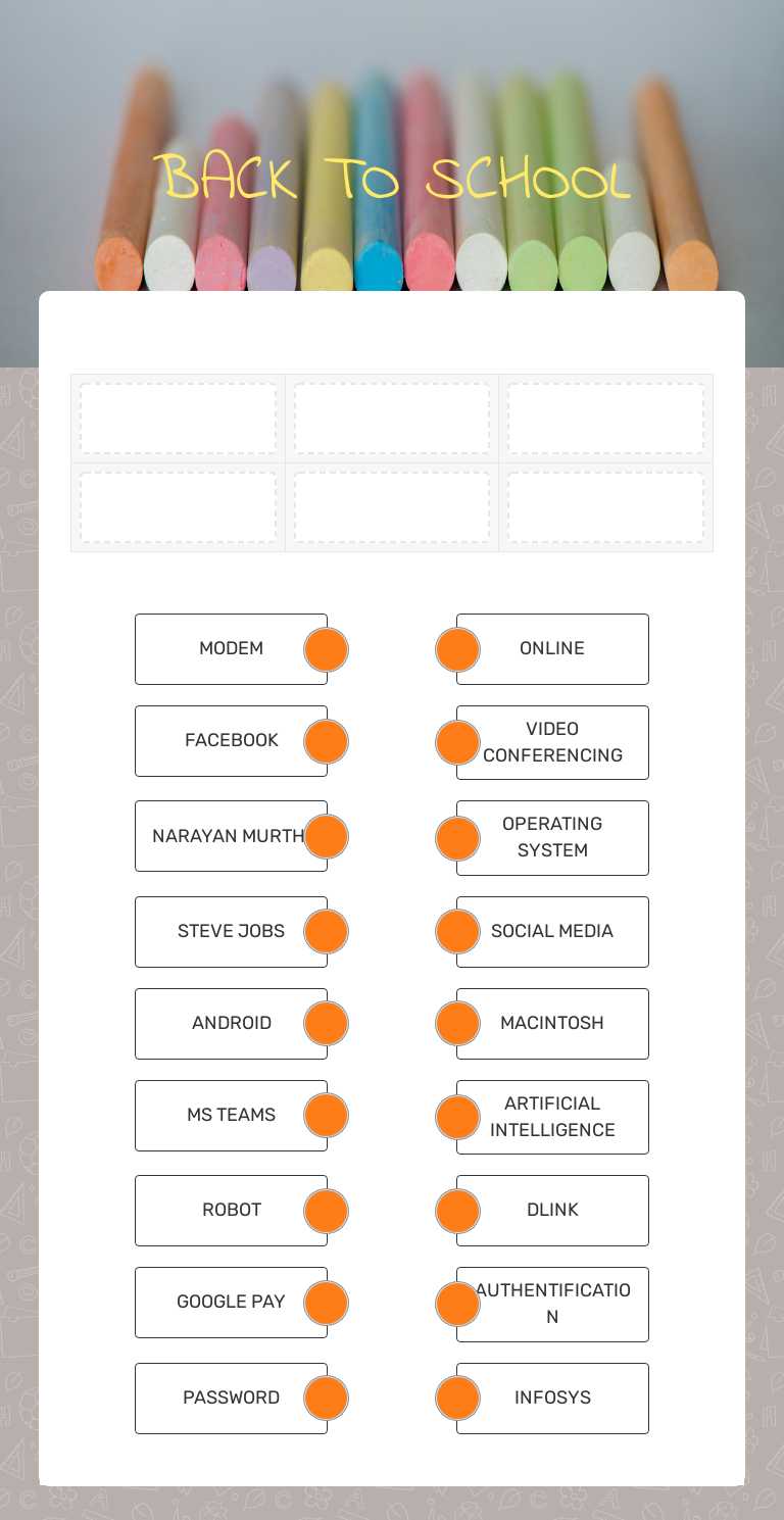 BACK TO SCHOOL worksheet preview image