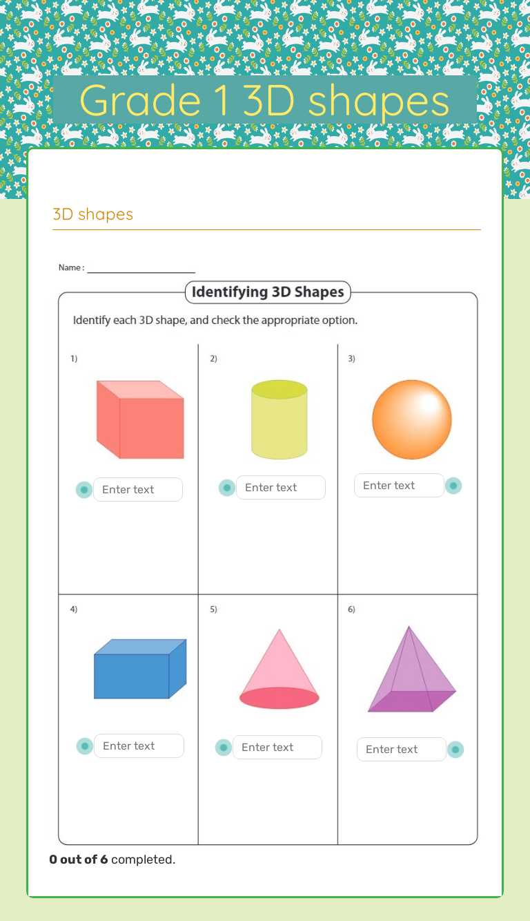 Grade 1 3D shapes by NIda Siddiq Sheerani/TCHR/GJUP | Interactive ...