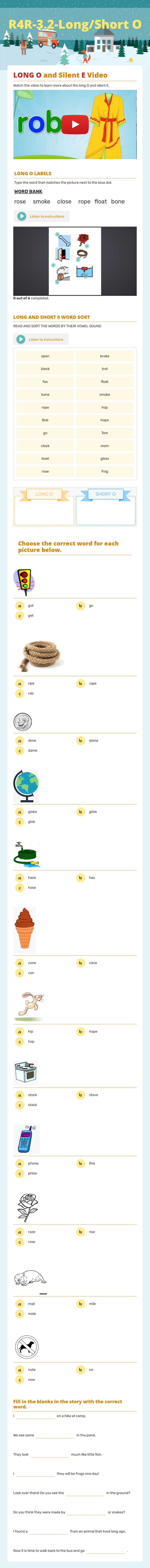 R4R-3.2-Long/Short O Grade 2 worksheet preview