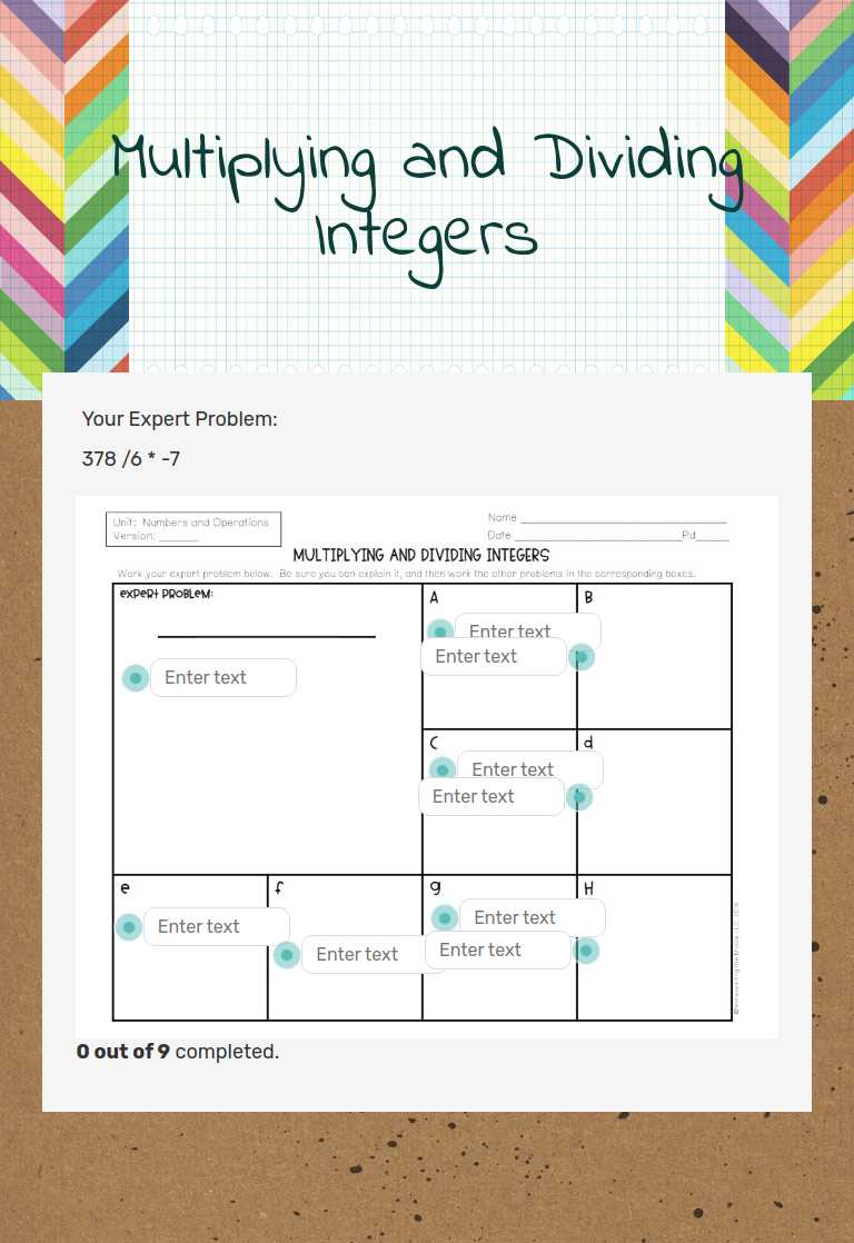 Multiplying and Dividing Integers by Katina Walker | Interactive ...