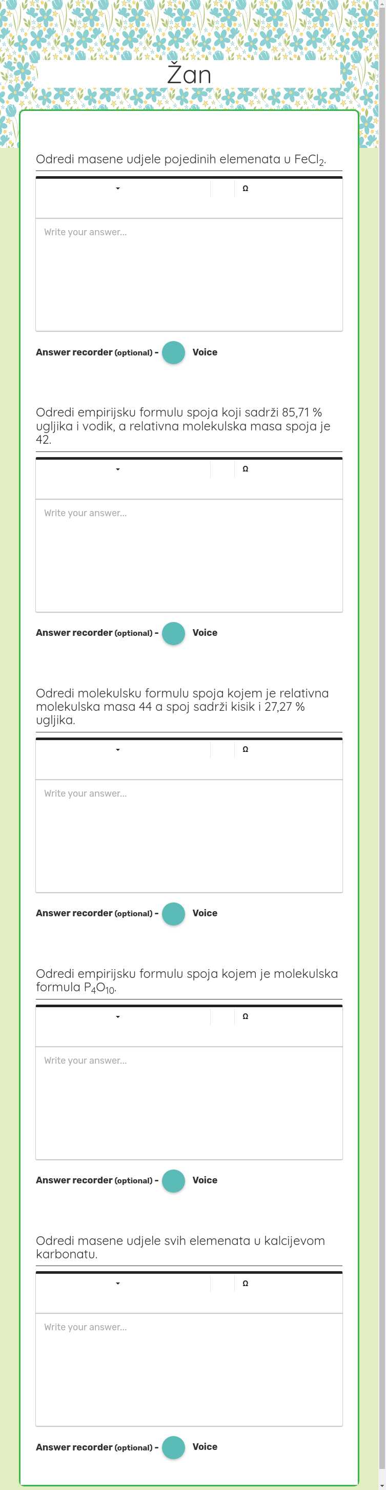 Žan Grade 8 worksheet preview