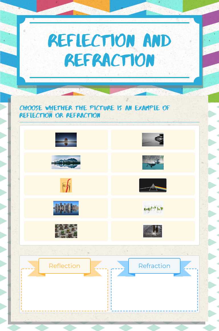 Reflection and Refraction by Dana Schultz | Interactive Worksheet ...