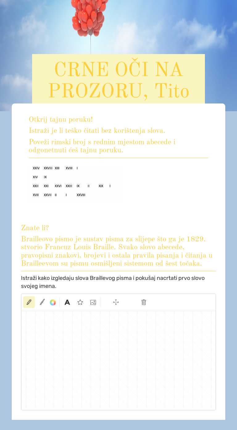 CRNE OČI NA PROZORU, Tito Bilopavlović (ulomak iz knjige Filipini iza ugla) worksheet preview image