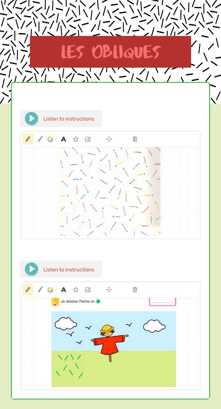 LES OBLIQUES worksheet preview image