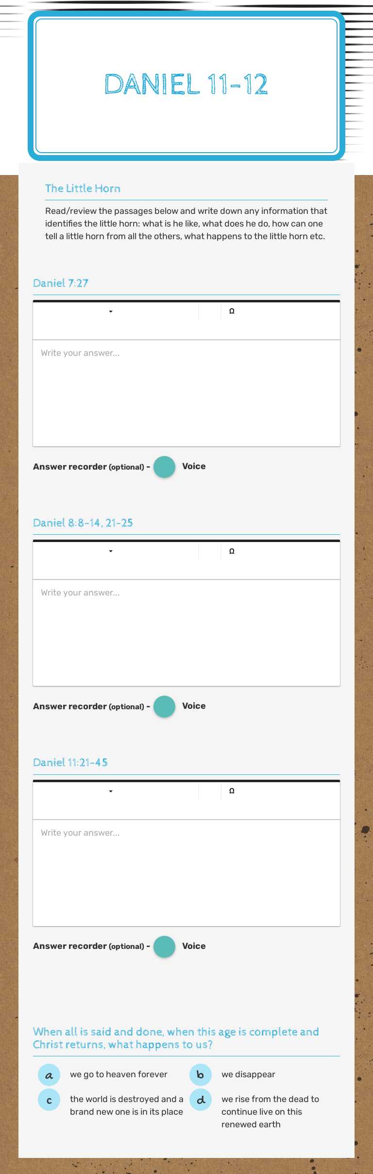 Daniel 11-12 worksheet preview image