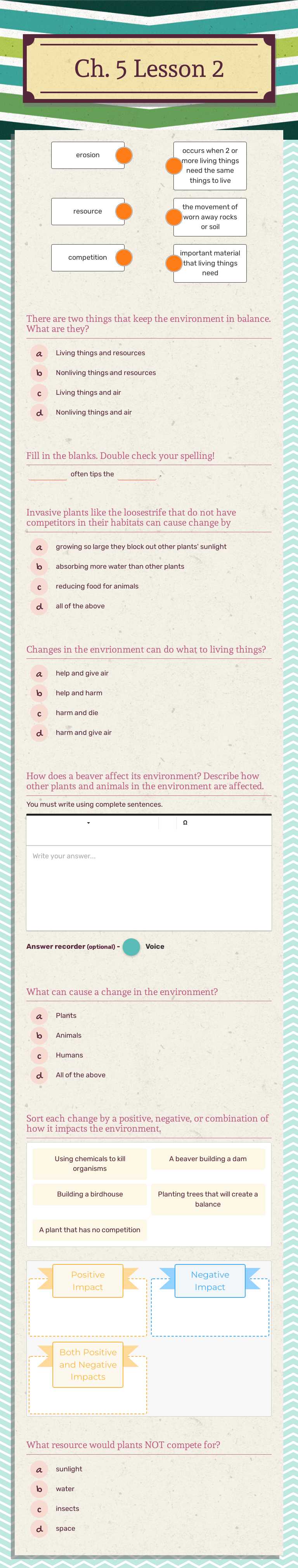 Ch. 5 Lesson 2 worksheet preview