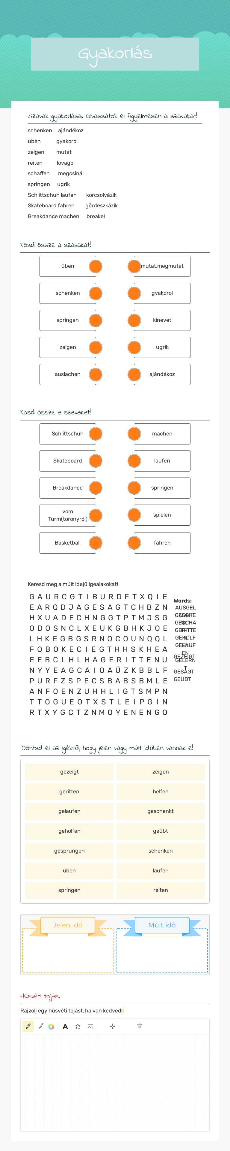 Gyakorlás worksheet preview image