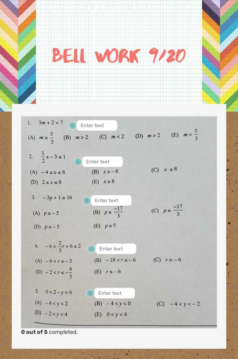 Bell work 9/20 worksheet preview image