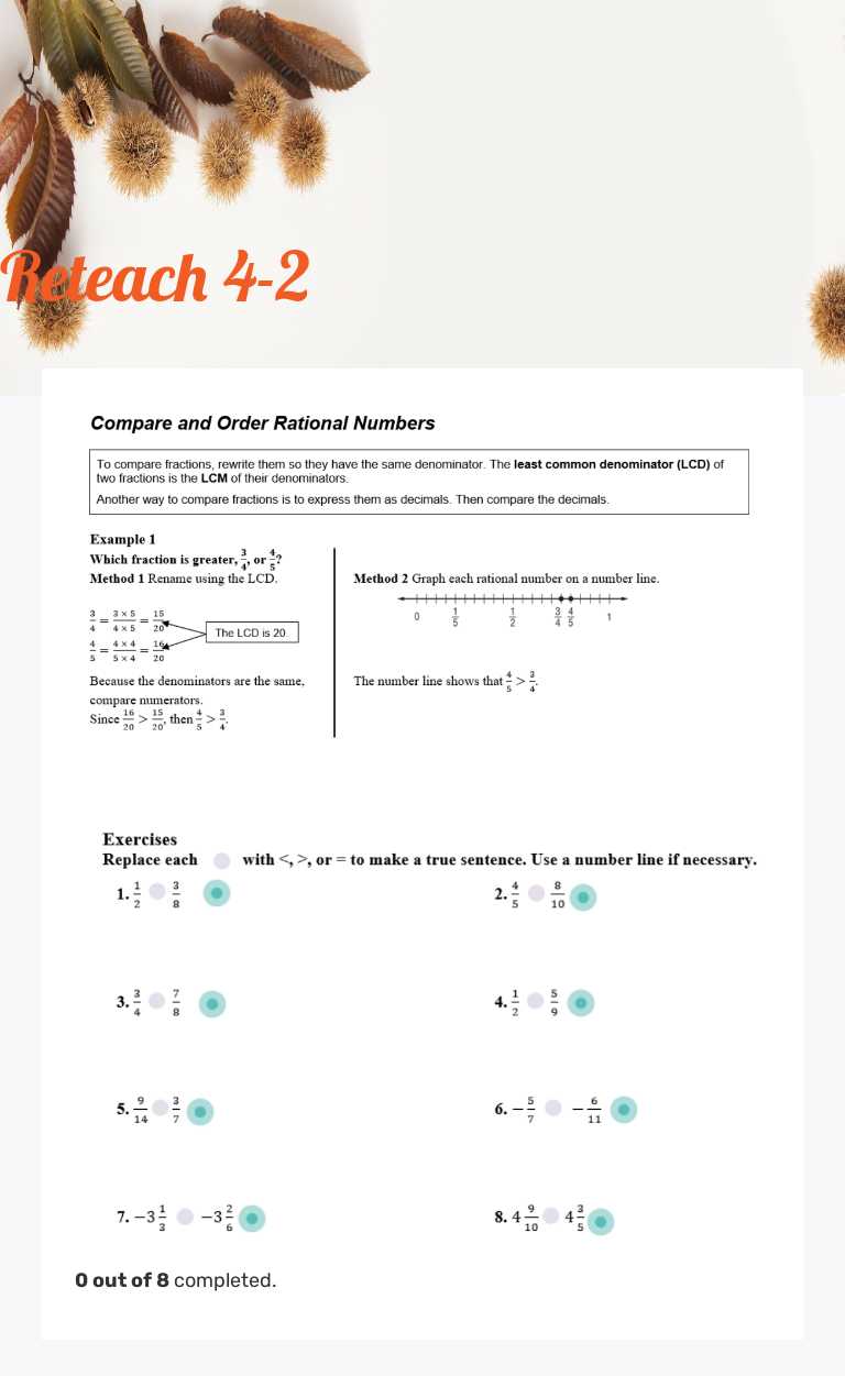 Reteach 4-2 worksheet preview image
