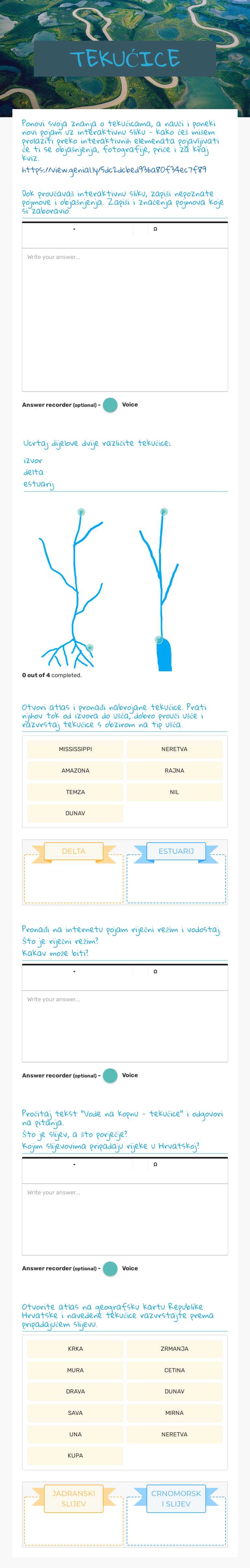TEKUĆICE worksheet preview image