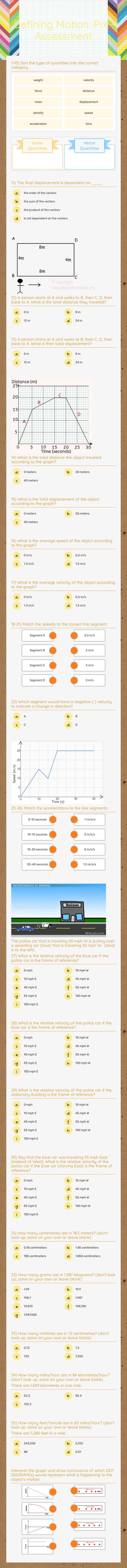 VALUACION DE DEFINICIONES DE MOVIMIENTO worksheet preview image