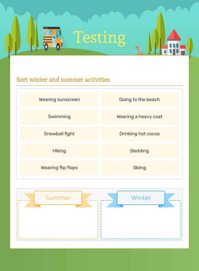 Testing worksheet preview image