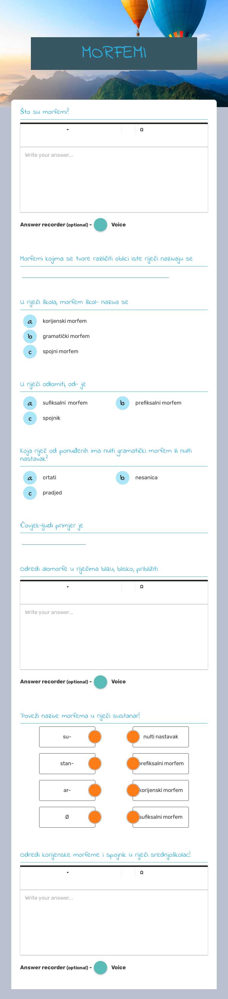 MORFEMI worksheet preview image