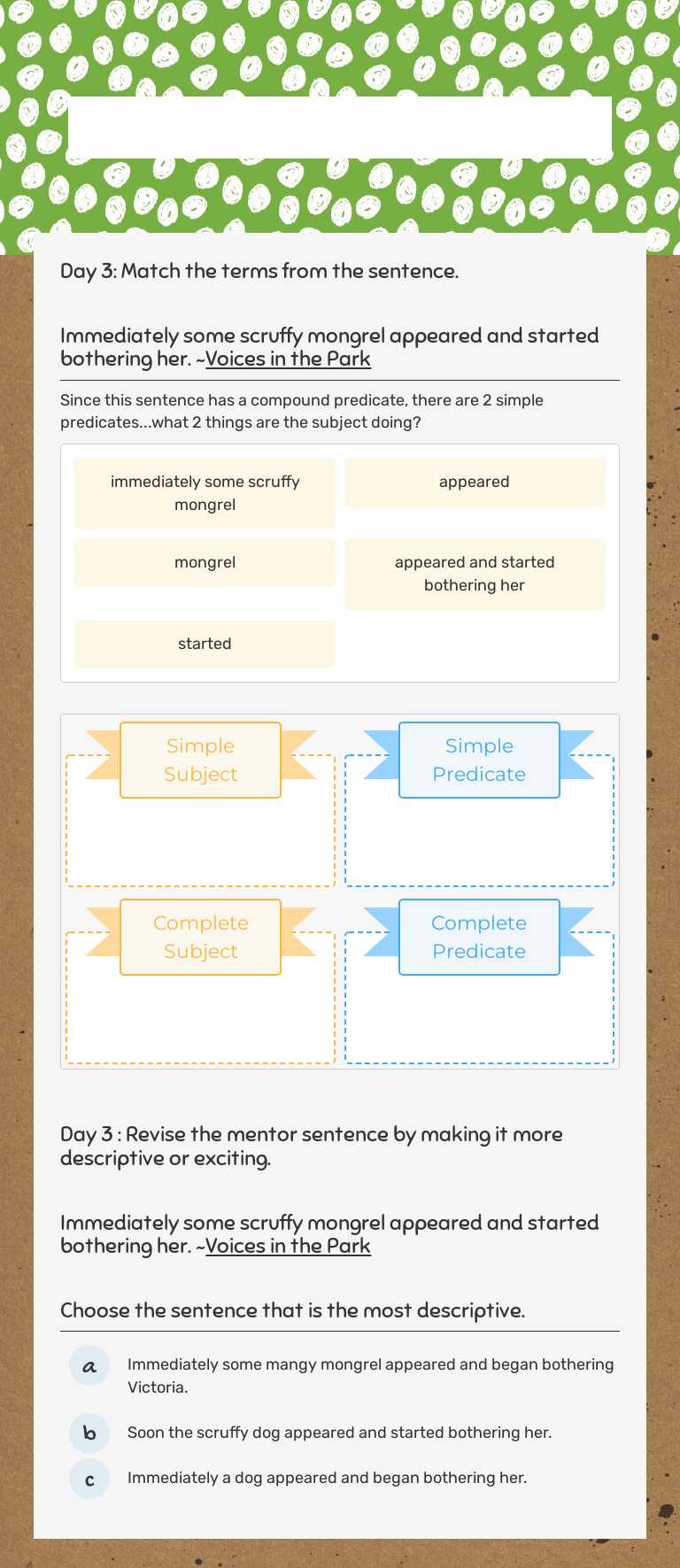 9.1 Men. Sen. - Day 3 worksheet preview image