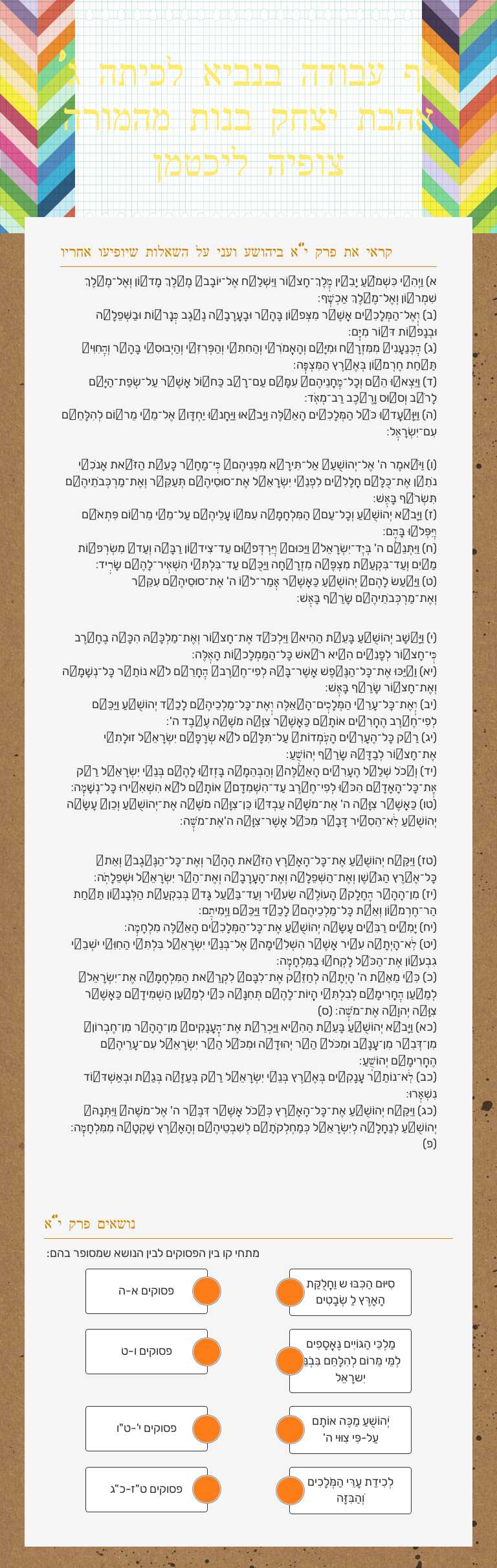 דף עבודה בנביא לכיתה ג' אהבת יצחק בנות מהמורה צופיה ליכטמן worksheet preview image