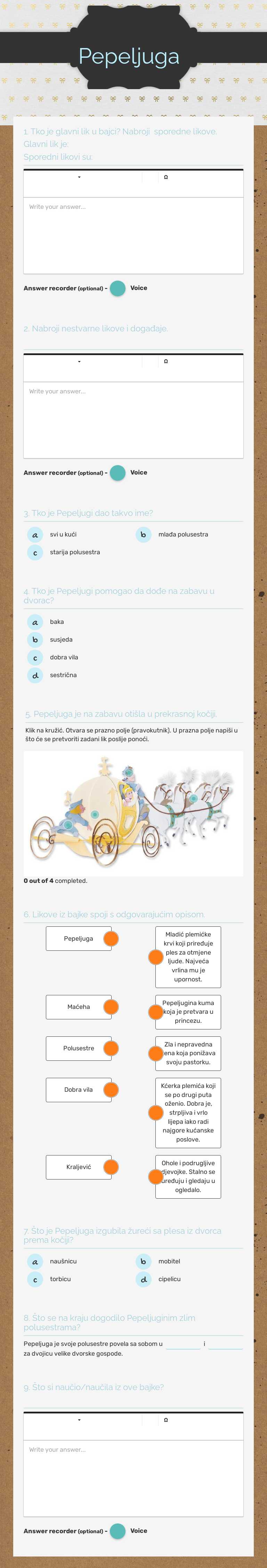 Pepeljuga worksheet preview image