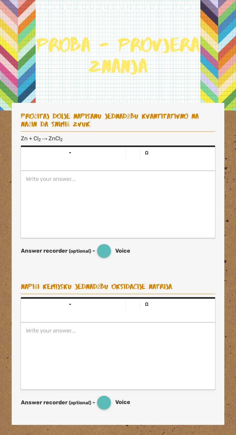 PROBA - PROVJERA ZNANJA Grade 7 worksheet preview