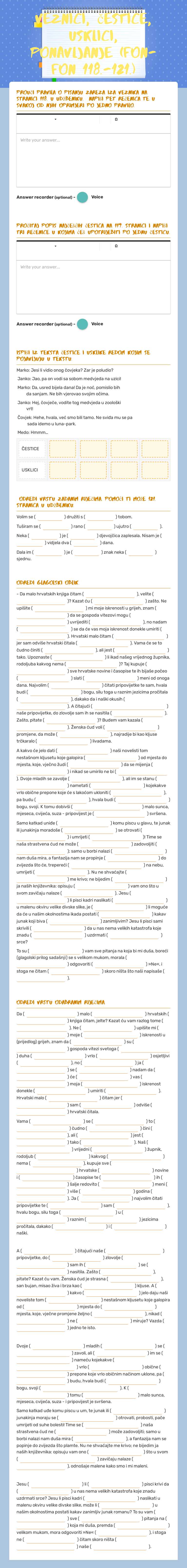 Veznici, čestice, usklici, ponavljanje
(Fon-fon 118.-121.) worksheet preview image
