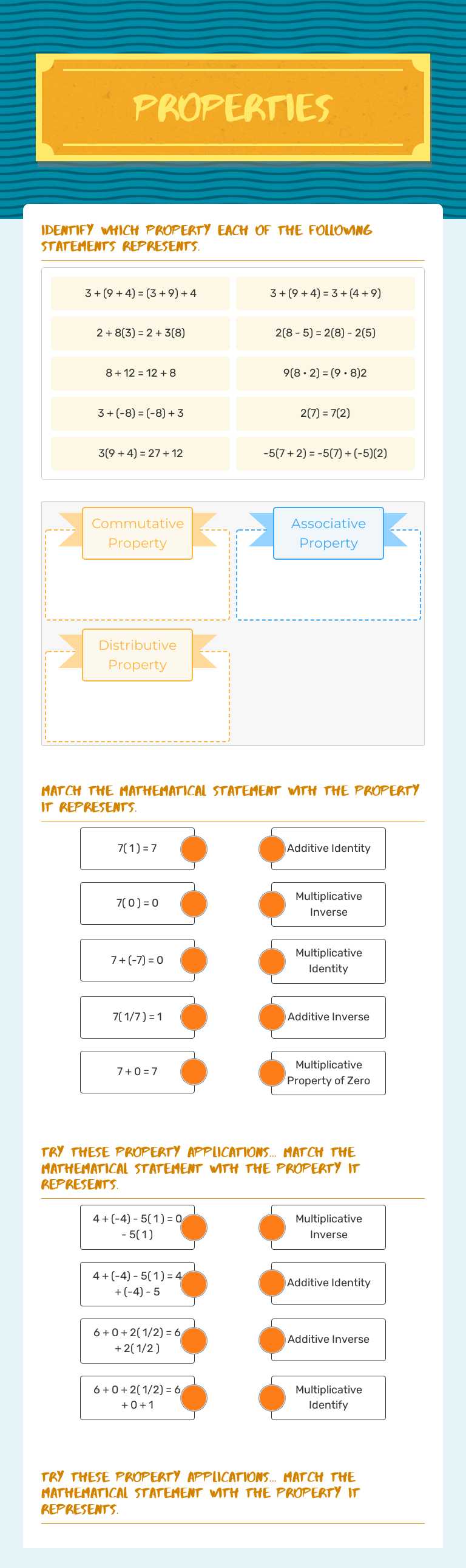 Properties worksheet preview image