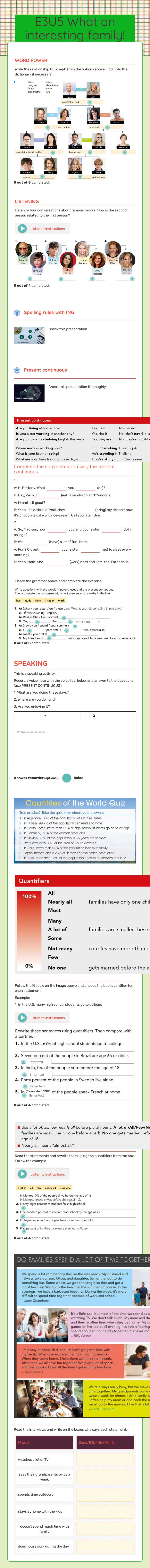 E3U5
What an interesting family! worksheet preview image
