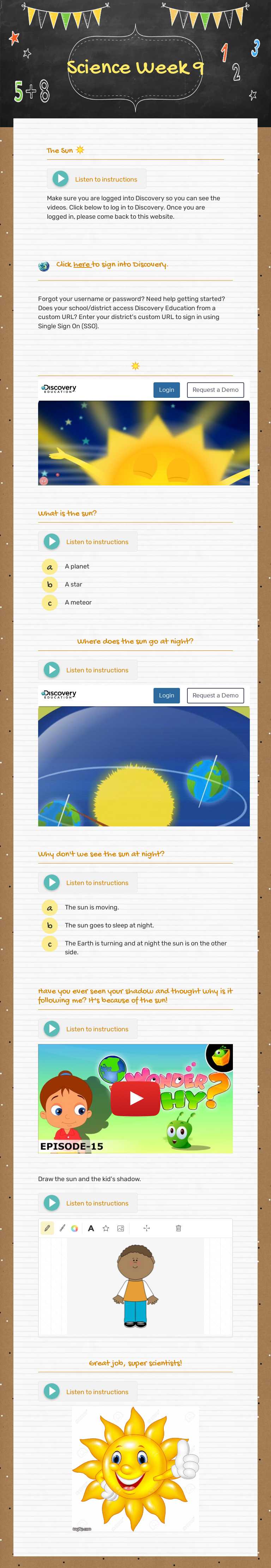 Science Week 9 worksheet preview image