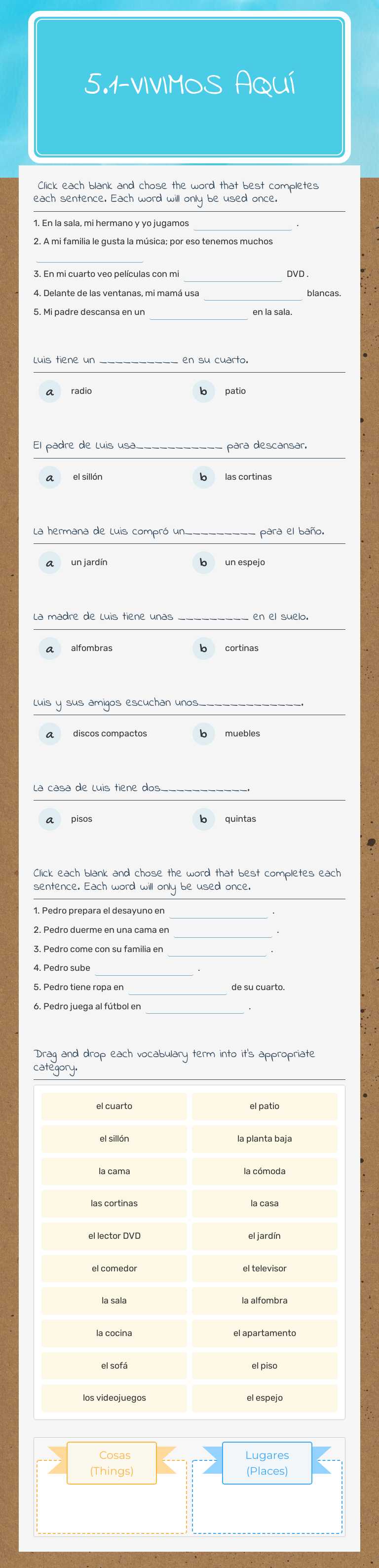 5.1-Vivimos Aquí worksheet preview