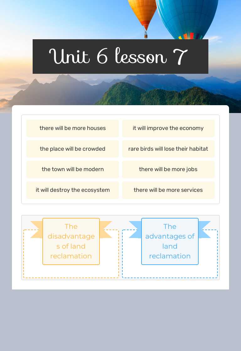 Unit 6 lesson 7 worksheet preview image