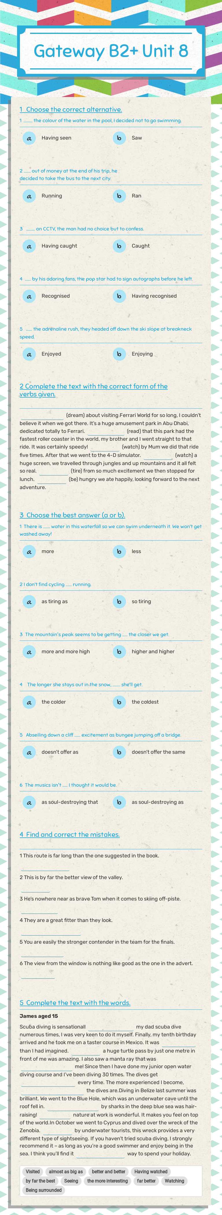 Gateway B2+
Unit 8 worksheet preview image