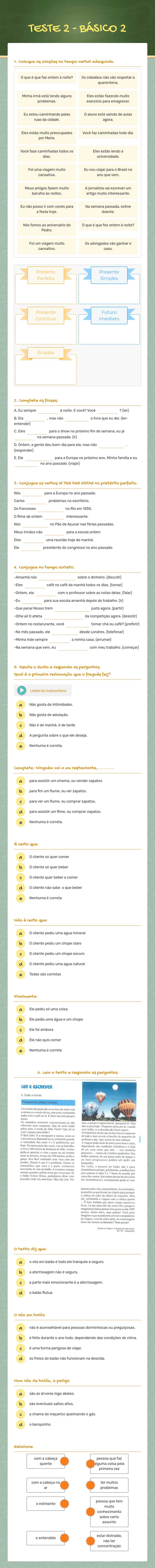 TESTE 2 - BÁSICO 2 Other worksheet preview