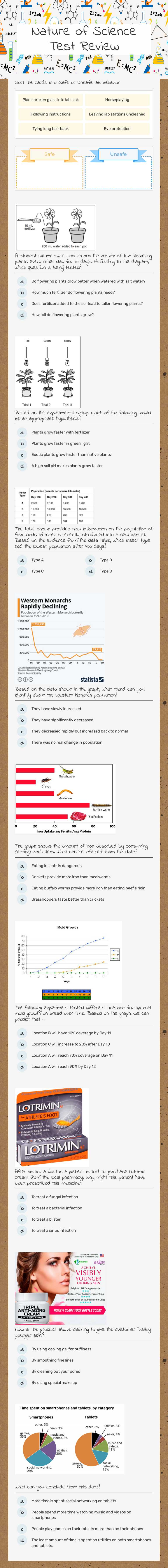 Science as a Process Test Review worksheet preview image
