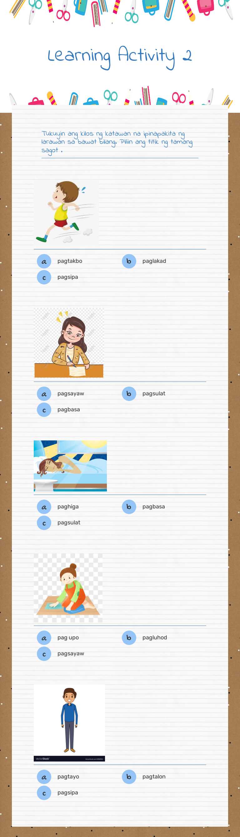 Learning Activity 2 Grade 2 worksheet preview
