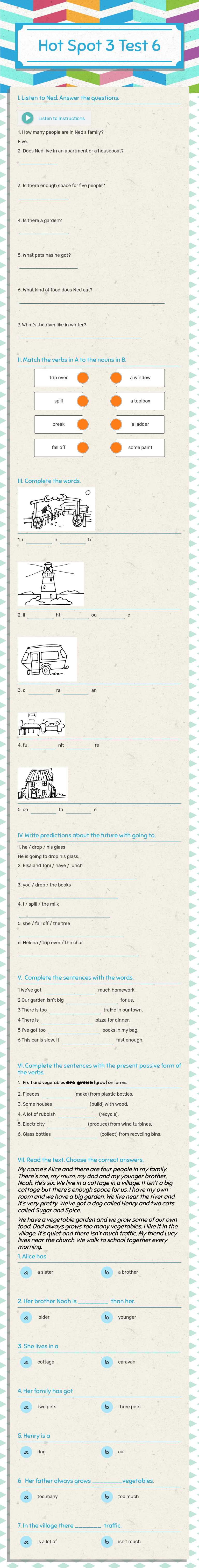 Hot Spot 3
Test 6 Other worksheet preview