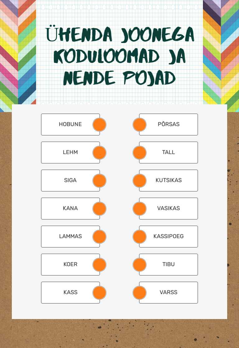 ÜHENDA JOONEGA KODULOOMAD JA NENDE POJAD worksheet preview image