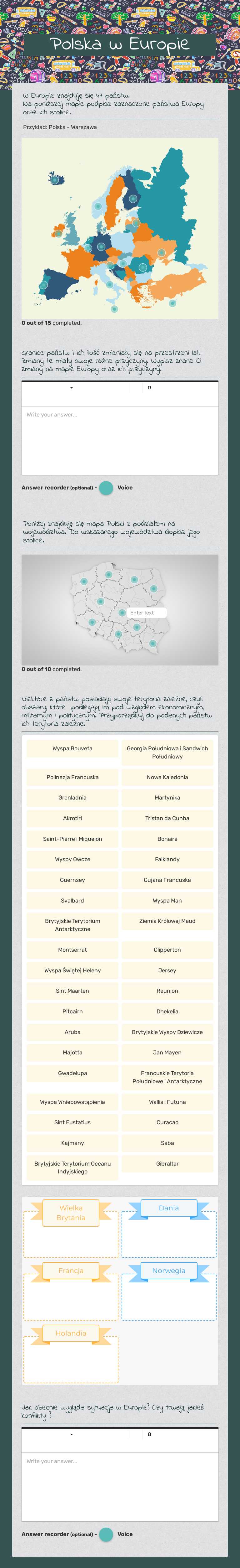 Polska w Europie worksheet preview image