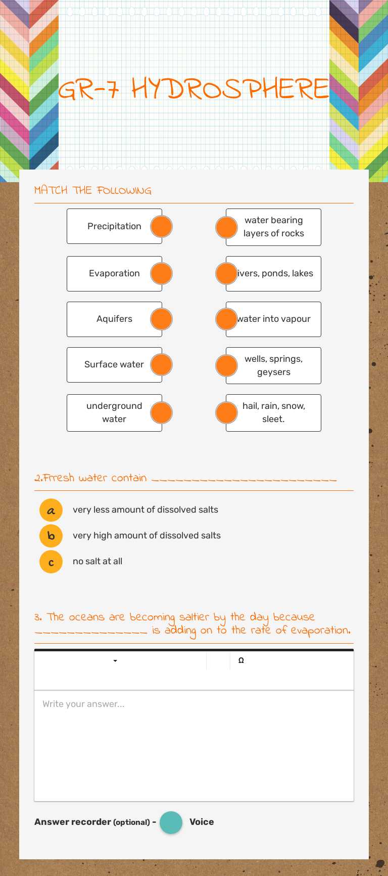 GR-7 HYDROSPHERE worksheet preview image