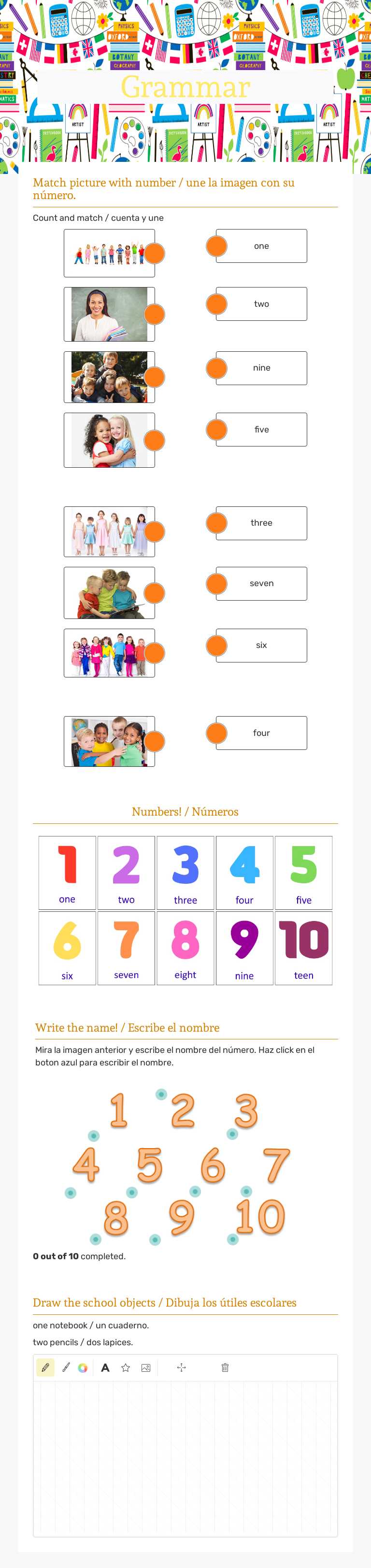 Grammar worksheet preview image