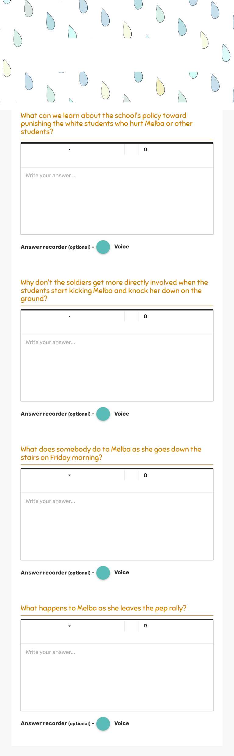 "Warriors Don't Cry" Ch. 9 Questions worksheet preview image