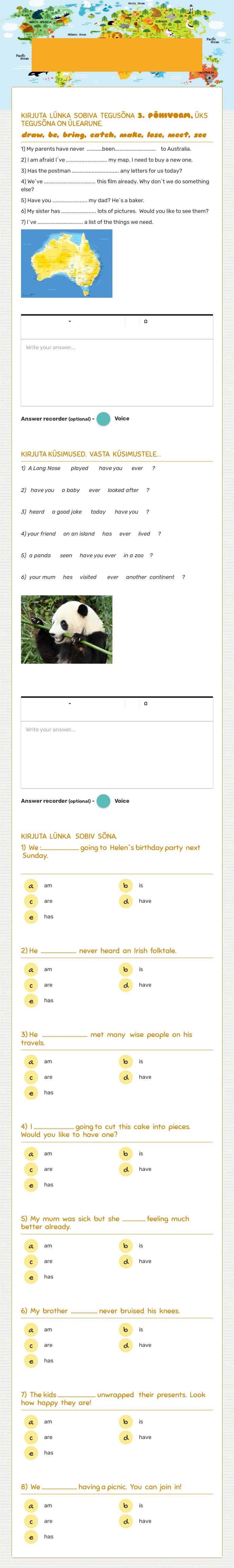 australia   unit 15 test Grade 5 worksheet preview