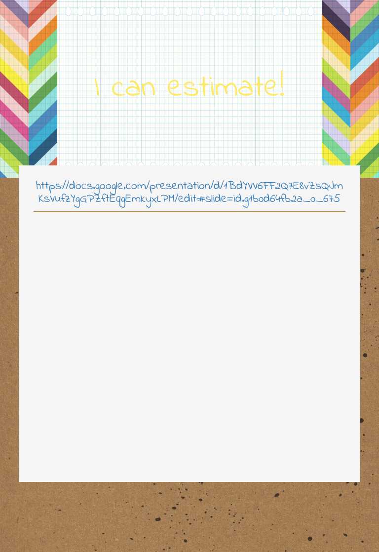 I can estimate! worksheet preview image