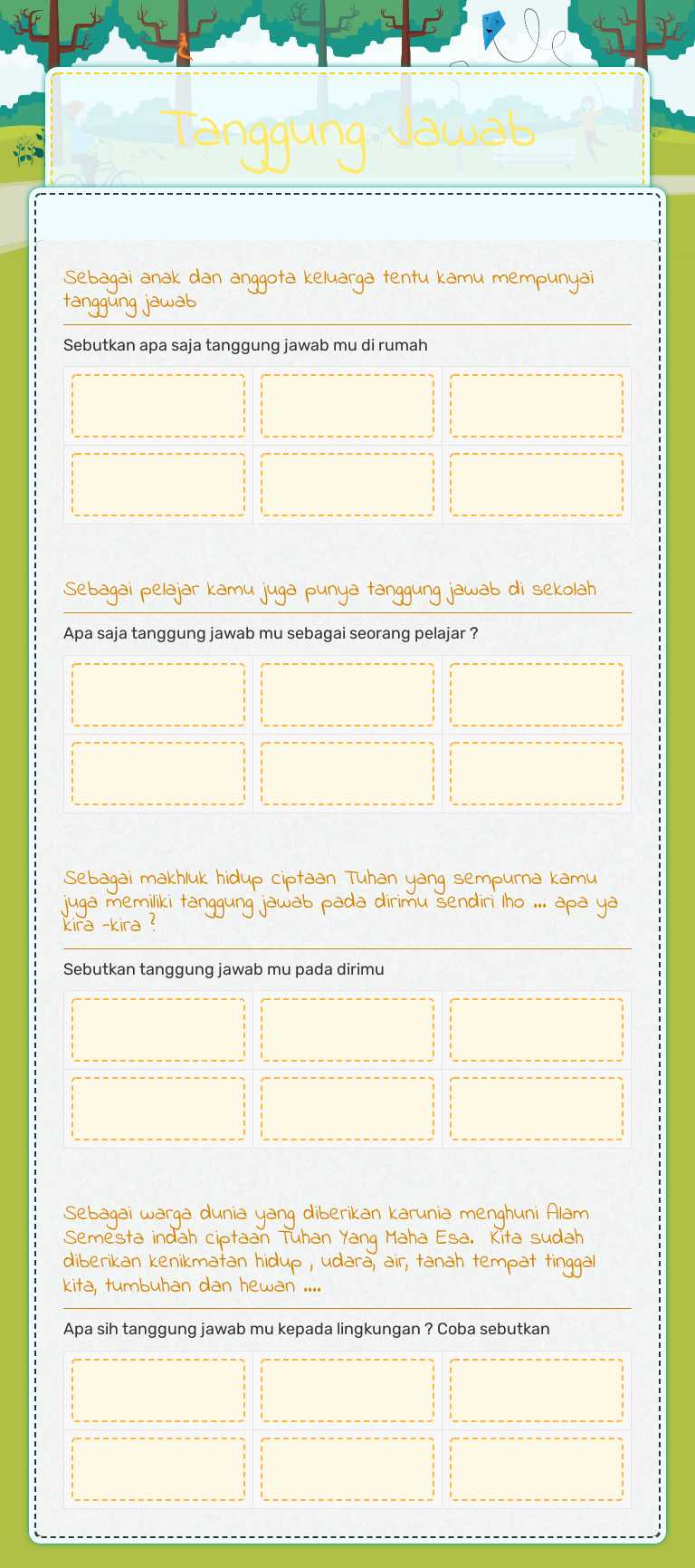 Tanggung Jawab worksheet preview image