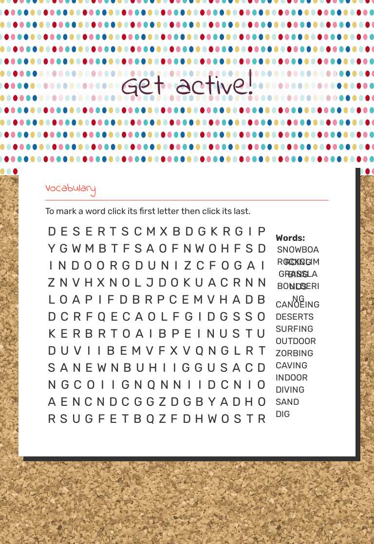 Get active! worksheet preview image