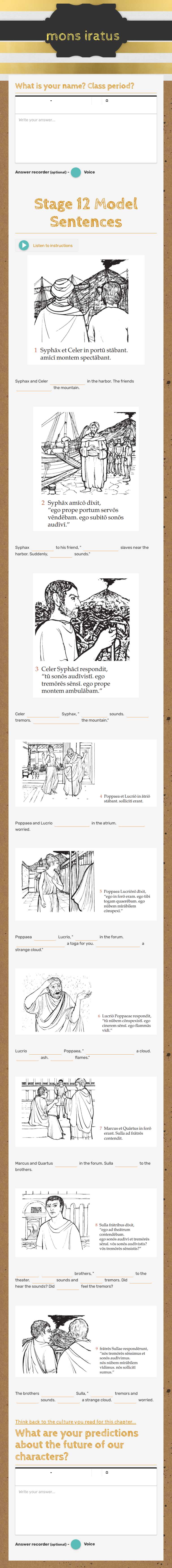 mons iratus worksheet preview image