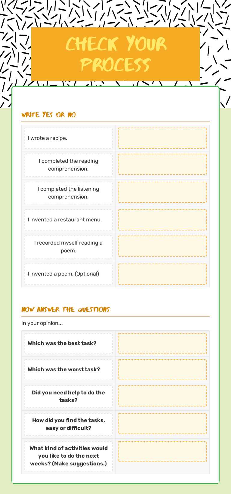 check your process Grade 4 worksheet preview